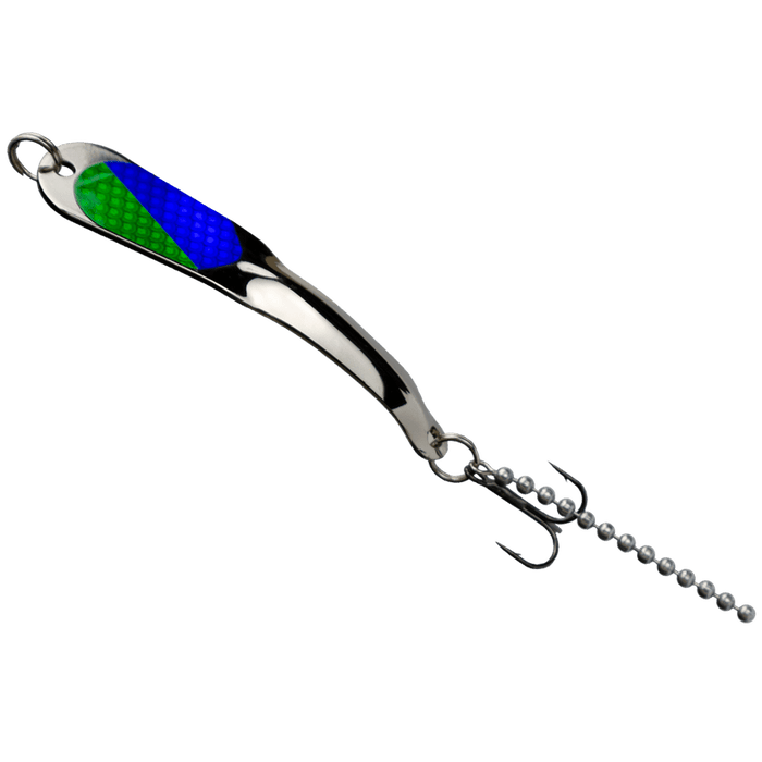 Iron Decoy Steely 4 Steely Spoon 3 - 1/2" 1/2 Oz - SpoonsIron DecoySilver Blue GreenFreshwater850034750644FishAndSave