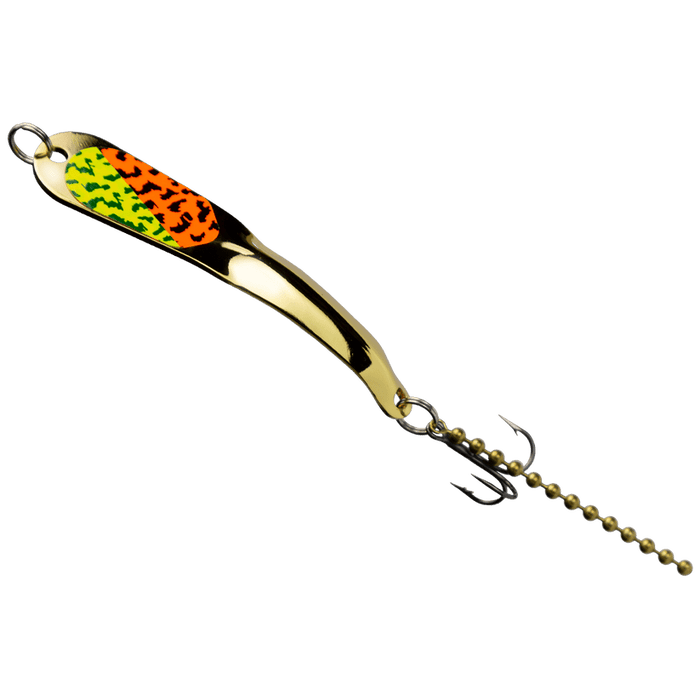Iron Decoy Steely 5 1 Oz 4 - 1/4" Qty 1 - SpoonsIron DecoyGold Fire TigerFreshwater850034750699FishAndSave