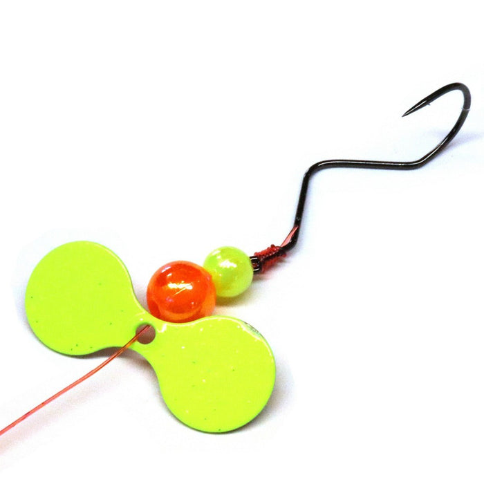 JB Lures Slow Death "Plus" Propeller Rig 48" Qty 1 Chartreuse - Hooks/RigsJB LuresFreshwater086303241623FishAndSave