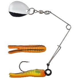 Johnson Beetle Spin Jig 2" 1/4 Oz - SpinnersJohnsonBlack/Chartreuse/Orange Nickel BladeFreshwater022021500390FishAndSave