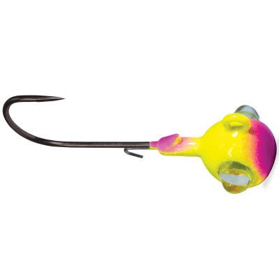 Kalins Rattlin Google Eye Jigs Qty 3 - JigsKalin'sPurple/Chartreuse1/8 OzBassFishAndSave