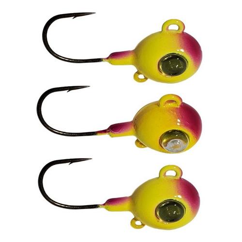 Kalins Rattlin' Google Eye Live Bait Jigs 1/4 Oz Qty 3 Purple/Chartreuse - JigsKalin'sFreshwater088923129961FishAndSave