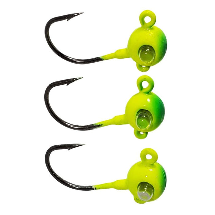 Kalins Rattlin' Google Eye Live Bait Jigs Qty 3 - JigsKalin'sChartreuse/Green1/8 OzBassFishAndSave