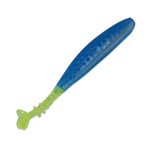 Kalins Triple Tickle Tail 2" Qty 10 Blue/Silver/Chartreuse - FishAndSave