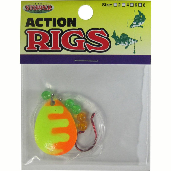 K&E Walleye Gear Tiger Rig 4 - Hooks/RigsK&E Stopper LuresOrange/ChartreuseFreshwater084062092883FishAndSave