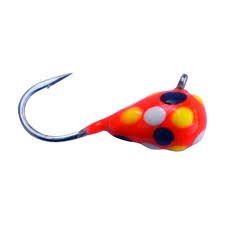 Kenders Tungsten Teardrop Jig - JigsKendersRed White Yellow Blue8 HookFreshwaterFishAndSave