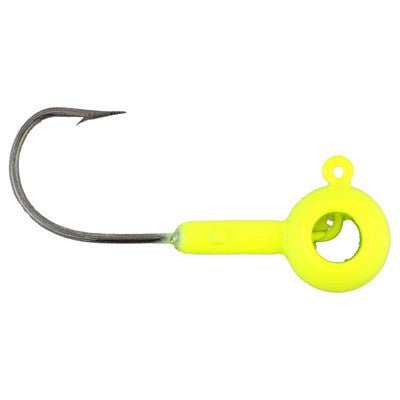 Leland Lures Round Eyehole Jig Heads 1/4 Oz Qty 5 - JigsLelandChartreuseBass654296222983FishAndSave