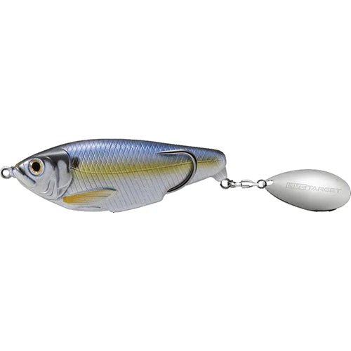 LiveTarget Hollow Commotion Shad 3.5" 5/8 Oz Pearl Blue Shad - PlasticsLiveTargetBass697713211740FishAndSave