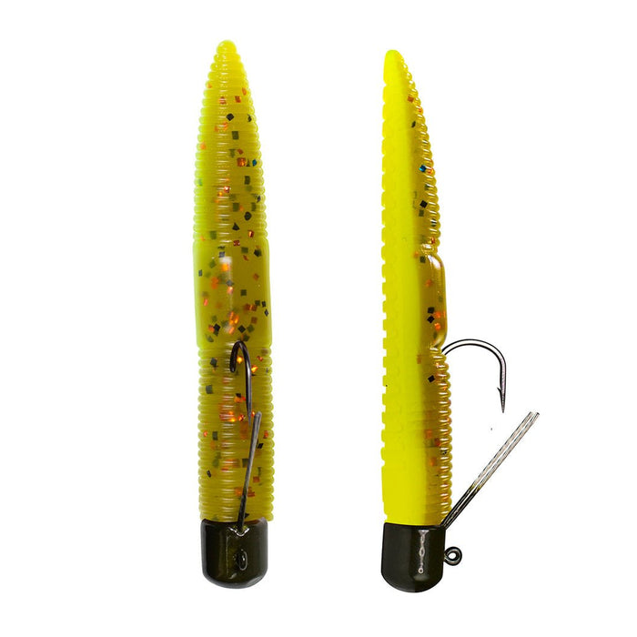 Lunkerhunt Pre - Rigged Finesse Worm 3" 1/4 Oz - PlasticsLunker HuntToxic PumpkinBass628853904889FishAndSave