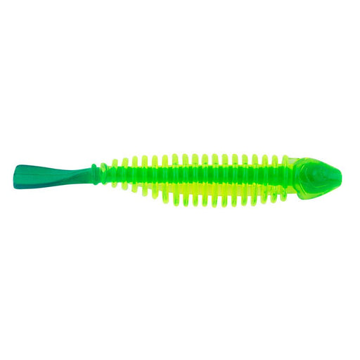 Matzuo Gaikotsu Ribbed Beaver Tail 4" Qty 8 Green Machine - PlasticsMatzuoBass768721549962FishAndSave