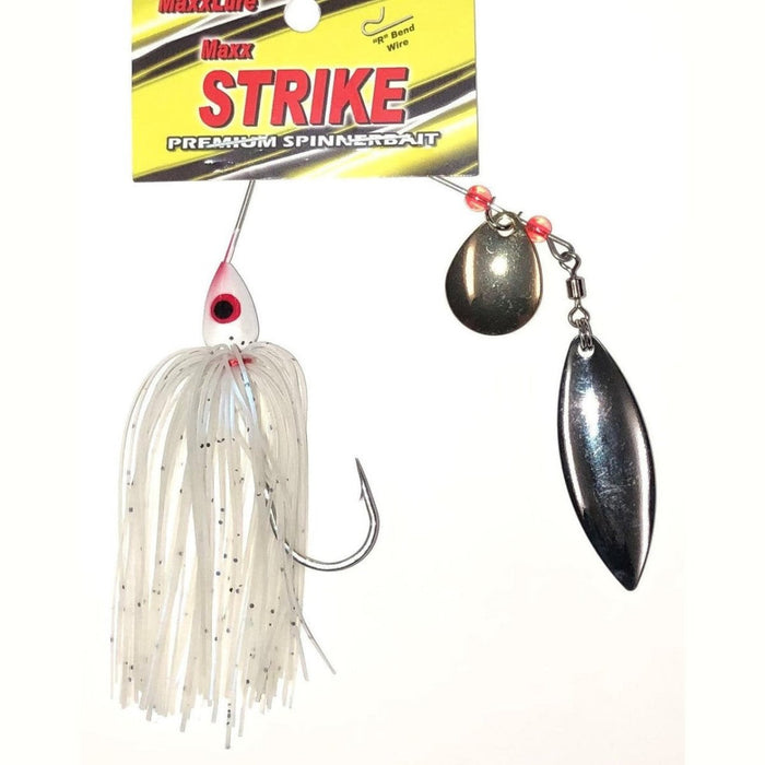 Maxxlure Maxx Strike Spinnerbait 1/4 Oz - SpinnersMaxxluresWhiteBass084062748629FishAndSave