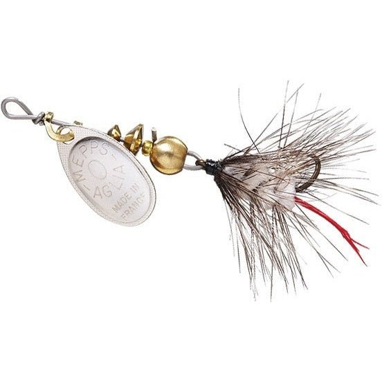Mepps Aglia UL - Lite Spin Fly 1/12 Oz - SpinnersMepp'sSilver/GreenFreshwater022141076935FishAndSave