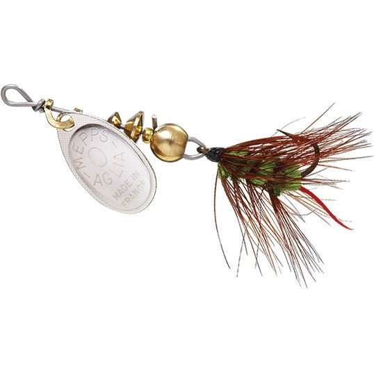 Mepps Aglia UL - Lite Spin Fly 1/12 Oz - SpinnersMepp'sSilver/WhiteFreshwater022141077079FishAndSave