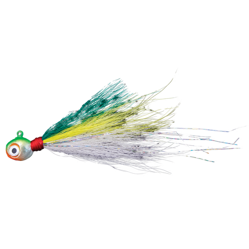 Mission Tackle Walleye Slayer Bucktail Jig 1/4 Oz Glow Watermelon - JigsMission TackleBass810143033786FishAndSave