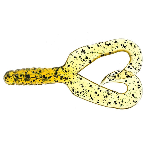 Mister Twister Double Tail 4" Qty 10 Pumpkin Green Flake - PlasticsMister TwisterBass024376161233FishAndSave