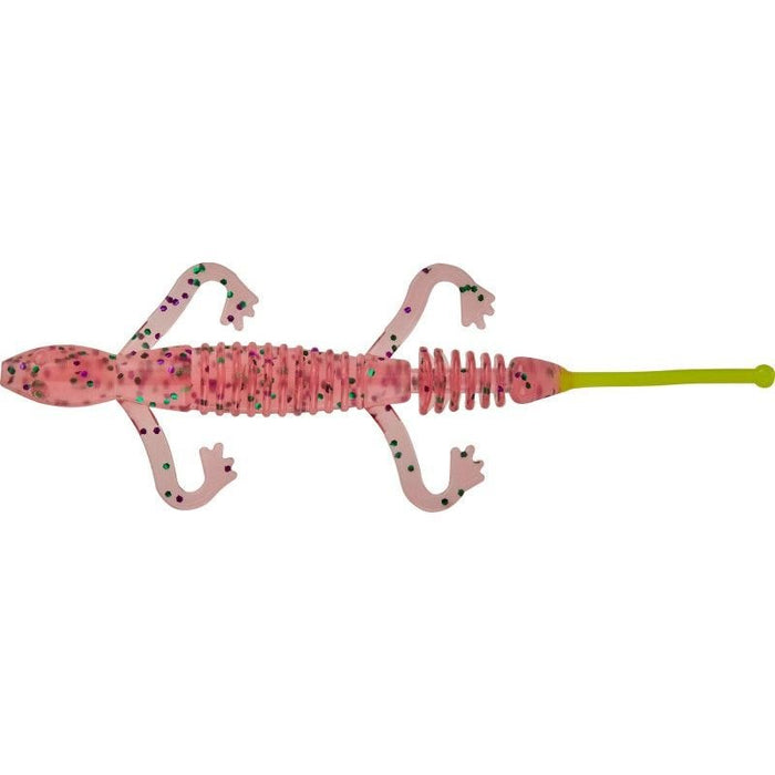 Mister Twister Ringer Lizard 5" Qty 10 - PlasticsMister TwisterCotton Candy/Chartreuse TailBass024376847502FishAndSave