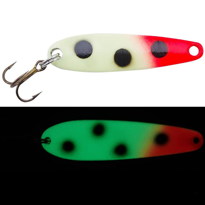 Moonshine Jigging Spoon 1/4 Oz Glow Bloody Nose - SpoonsMoonshine LuresBass879964005471FishAndSave