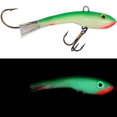 Moonshine Lures Holographic Shiver Minnow - CrankbaitMoonshine LuresYellow Tail3/8 OzFreshwaterFishAndSave