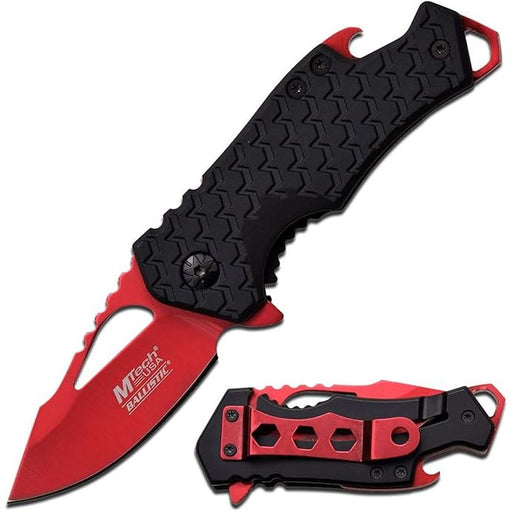 MTech MT-A882RD Spring Assisted Knife w/ Liner Lock, 3.50" Red - FishAndSave