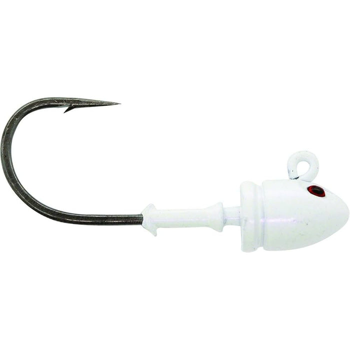 Mustad Bullet Jig Head 3/8 Oz 4/0 Hook White Qty 3 - JigsMustadFreshwater023534044326FishAndSave
