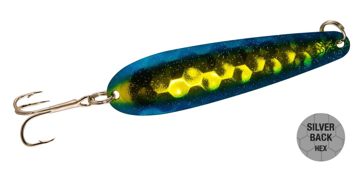 Northern King Lures 4D Trolling Spoon - SpoonsNorthern KingBlue Monkey Puke1/2 Oz 3 - 3/4"FreshwaterFishAndSave