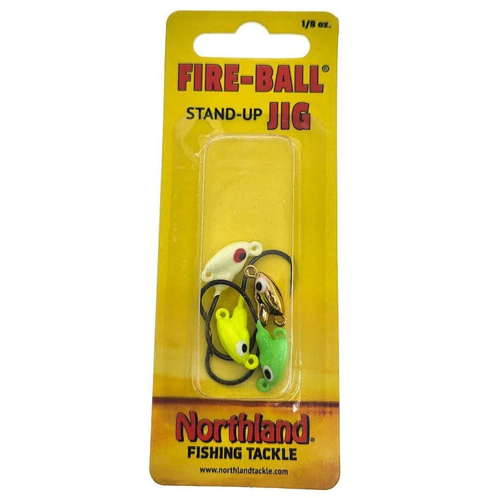 Northland Tackle Fire - Ball Stand Up Jig Wide Gap - JigsNorthland TackleAssorted1/8 Oz Qty4Freshwater084948673243FishAndSave