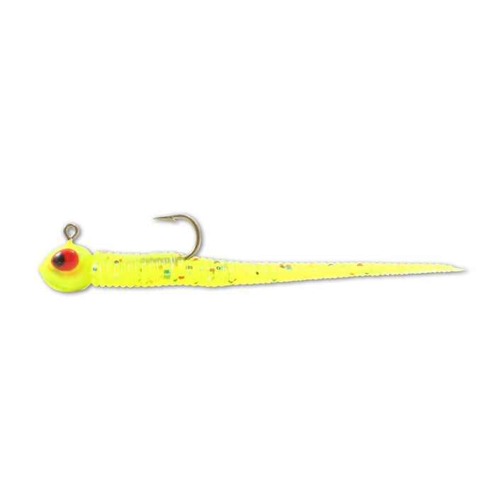Northland Tackle Impulse Rigged Bloodworm 1.5" 1/64 Oz Qty 5 - JigsNorthland TackleGlo ChartreuseFreshwater084948749733FishAndSave