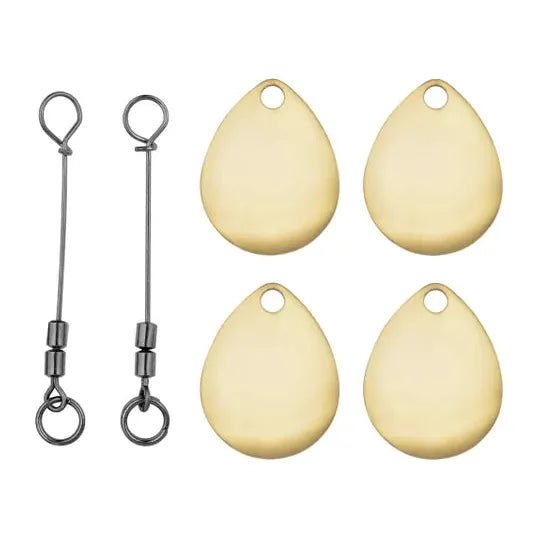Owner Flashy Swimmer Kit - Gold Colorado Small Gold Qty 4 - SpinnersOwnerFreshwater054831099870FishAndSave