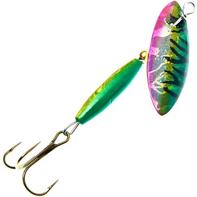 Panther Martin 2 WillowStrike Holograph Willow Leaf Spinner 1/16 Oz - SpinnersPanther MartinTiger GreenFreshwater023634349291FishAndSave