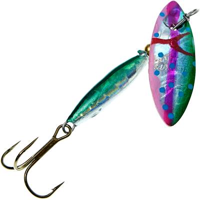 Panther Martin 2 WillowStrike Holograph Willow Leaf Spinner 1/16 Oz - SpinnersPanther MartinSpotted BlueFreshwater023634349284FishAndSave