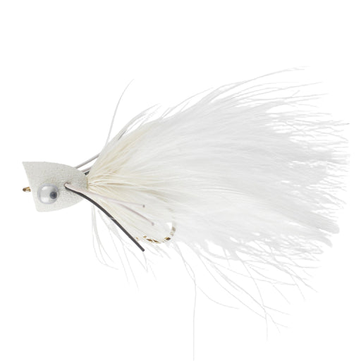 Perfect Hatch Dry fly Bass Popper #6 White Qty 1 - FishAndSave