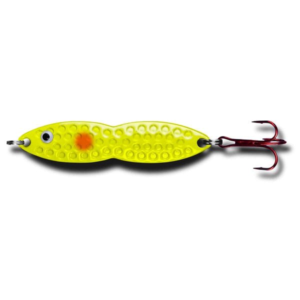 PK Lures Flutter Fish 1/4 Oz - JigsPK LuresYellow Glow Orange DotFreshwater813726013007FishAndSave