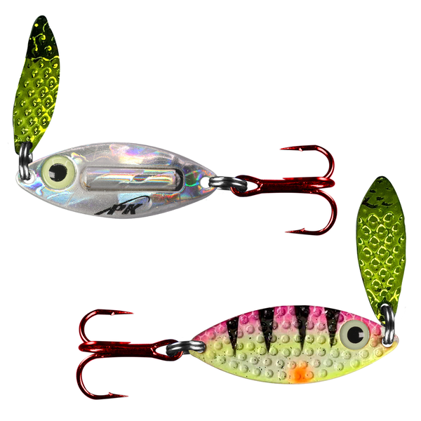 PK Lures Rattling Spoon - SpoonsPK LuresRed Tiger Glow1/4 OzClearanceFishAndSave