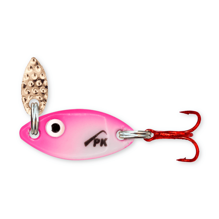 PK Lures Tungsten Predator 1/16 Oz - SpinnersPK LuresPink Pearl GlowFreshwater813726013267FishAndSave
