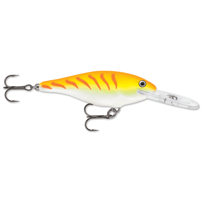 Rapala Shad Rap 04 1-1/2" 1/8 Oz - CrankbaitRapalaOrange Tiger UVBass022677211138FishAndSave