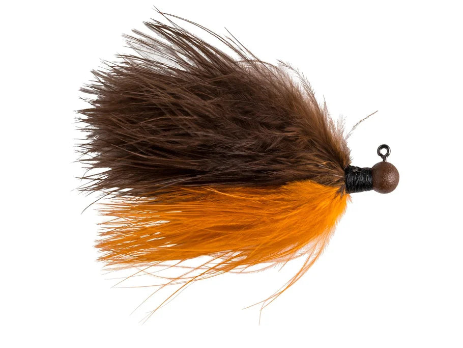 Great Lakes Finesse Marabou Jig 3/32 Oz Brown Orange