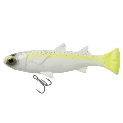 Savage Gear Pulse Tail Mullet 6"Line Thru Chartreuse White - FishAndSave