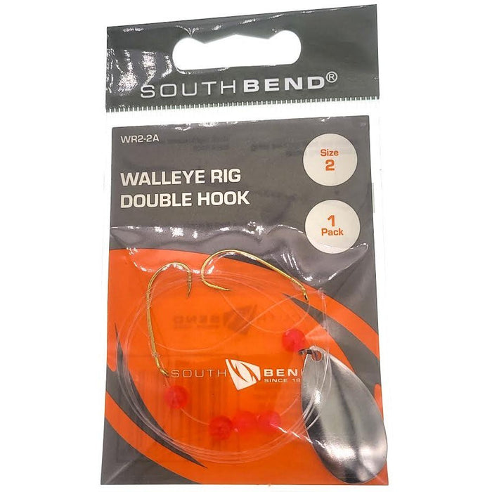 South Bend Walleye Rig Double Hook Size 2 Qty 1 - Hooks/RigsSouth BendSilverFreshwater039364455850FishAndSave
