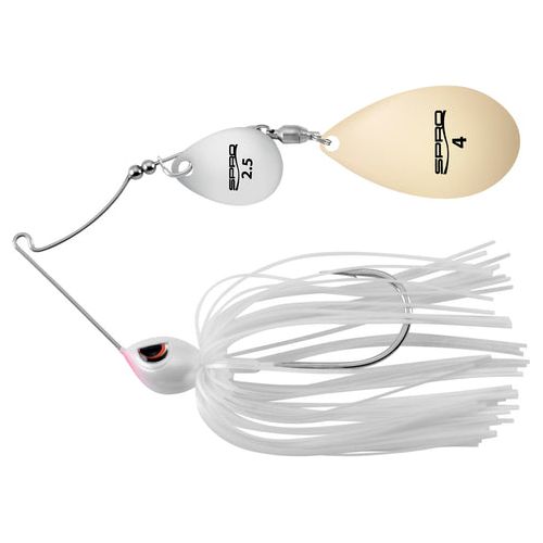 Spro Essential Series Thumper Colorado Indiana Blades - SpinnersSproPearl White3/8 OzBassFishAndSave
