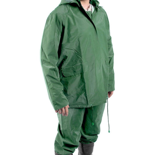 Stansport Men's 3 - Piece Deluxe Vinyl Rainsuit Small Green - OutdoorsStansportNew Arrival011319126671FishAndSave