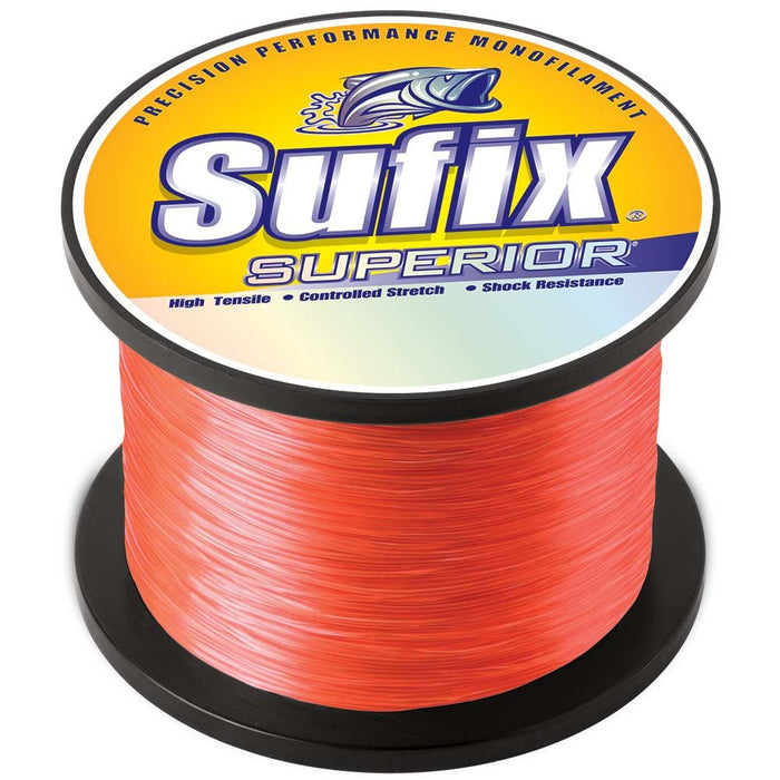 Sufix Superior Monofilament 1/4 Spool Neon Fire - Line/LeaderSufix10Lb-1495 YdsBass024777730434FishAndSave