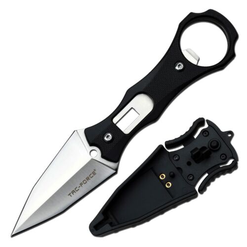 Tac-Force TF-FIX020BK Fixed Blade Boot Knife. 2.50" Spear Point Blade Black - FishAndSave