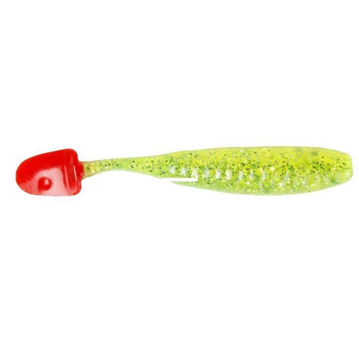V&G Deadly Dudley Terror Tails JR 3-1/4" Chartreuse Red Tail Qty 10 - FishAndSave