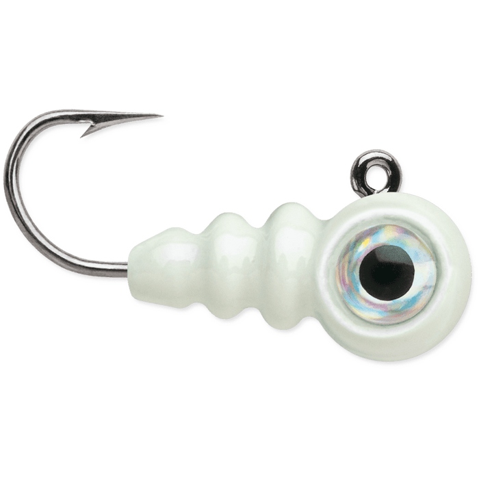 VMC Tungsten Larv Eye Jig 1/16 Oz Qty 2 Glow - JigsVmcBass043193152248FishAndSave