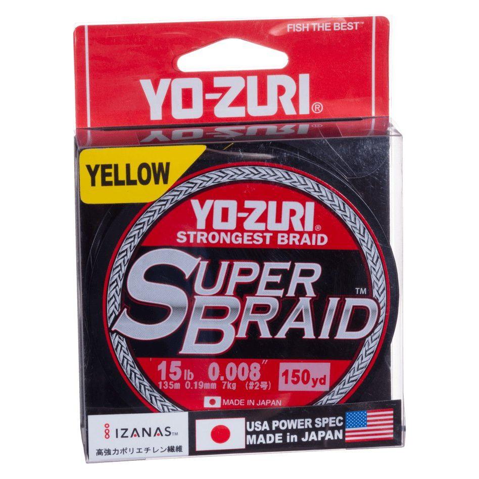 YoZuri Super Braid 150 Yds HiVis Yellow FishAndSave