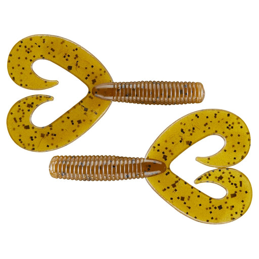 Zoom Fat Albert Twin Tail Grub 3 - 1/2" Qty 10 - PlasticsZoomGreen PumpkinBass751981129326FishAndSave