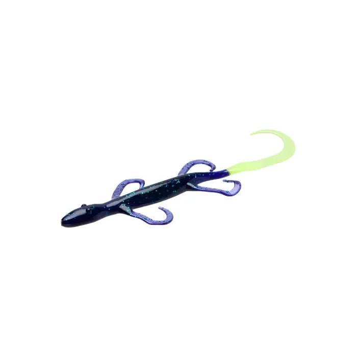 Zoom Lizard 6" Qty 9 - PlasticsZoomJunebug ChartreuseBass751981132579FishAndSave