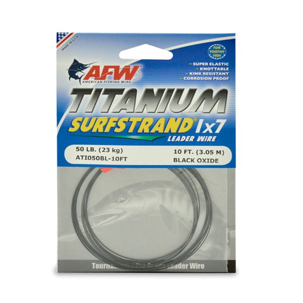 AFW Titanium Surfstrand Leader Wire 1 X 7 Black Oxide - FishAndSave
