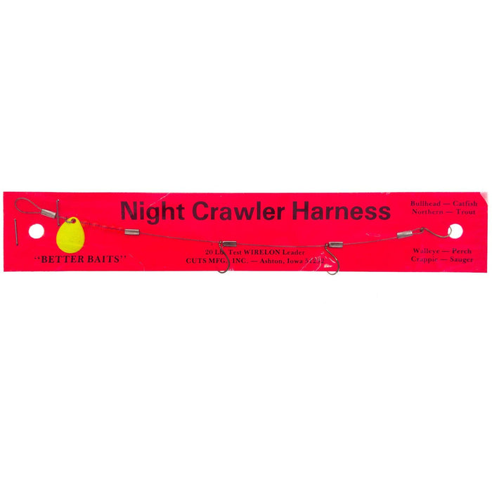 Better Baits Night Crawler Harness Chartreuse - FishAndSave