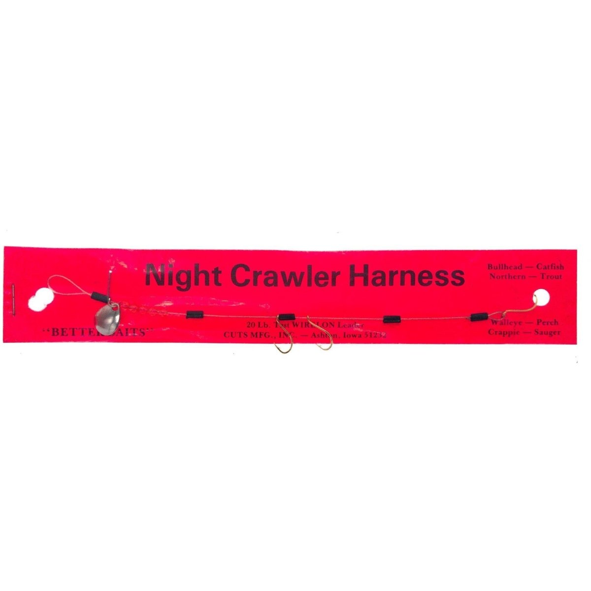 Better Baits Night Crawler Harness Silver Hooks/Rigs Better